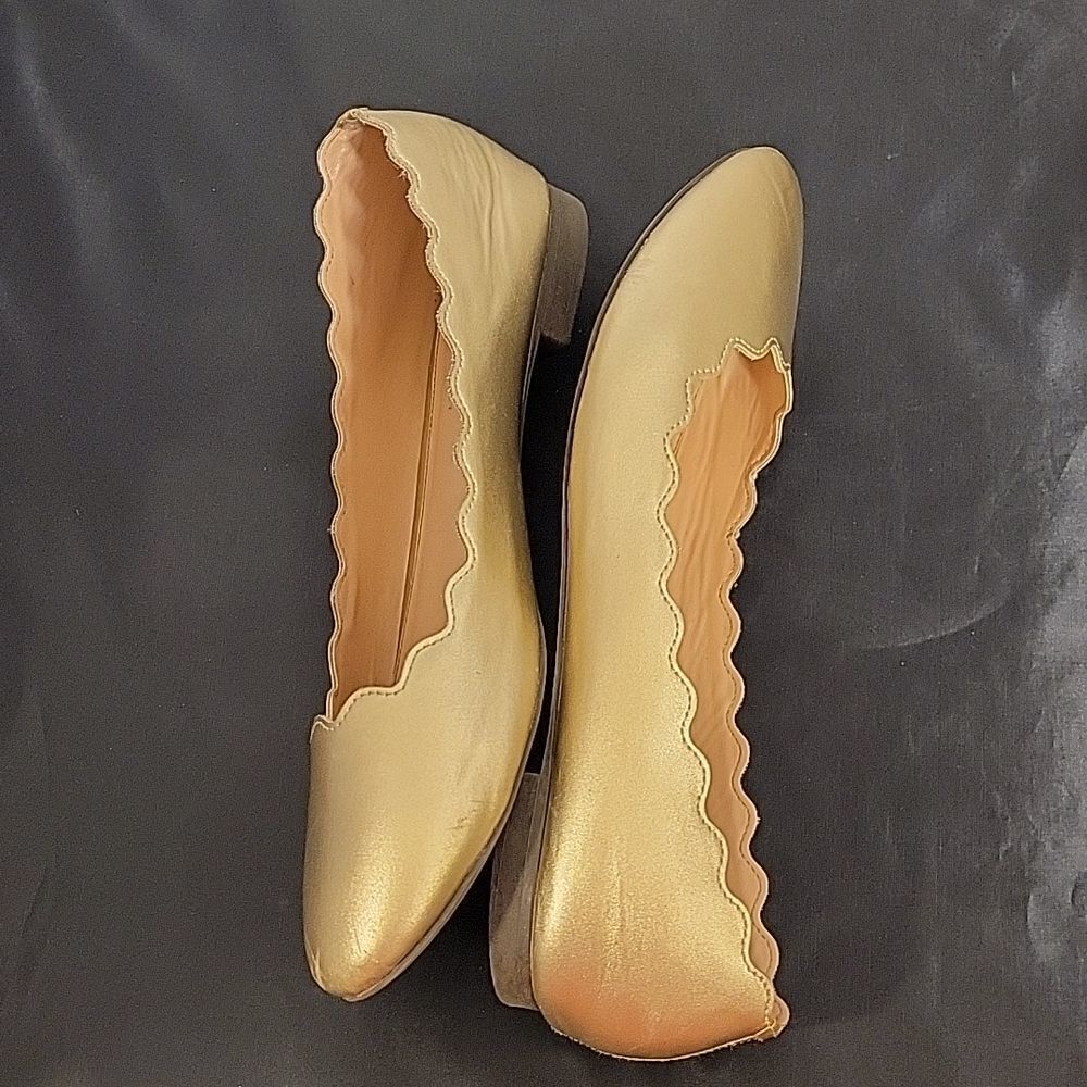 M MARTHA EVERYDAY METALLIC WOMEN"S BALLERINAS SCALLOPED EDGE DETAILS FLAT - Picture 12 of 12